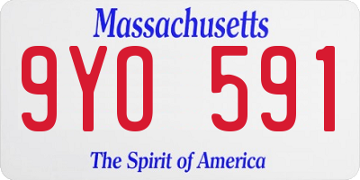 MA license plate 9YO591