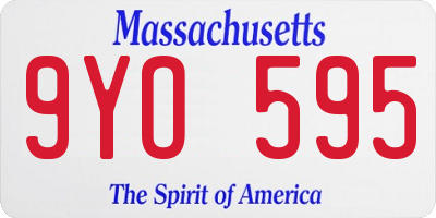 MA license plate 9YO595
