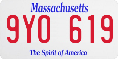 MA license plate 9YO619