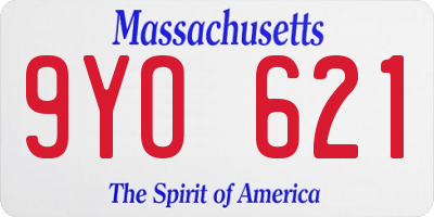 MA license plate 9YO621