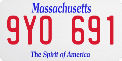 MA license plate 9YO691