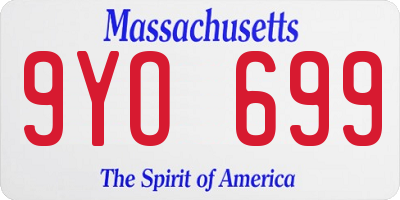 MA license plate 9YO699