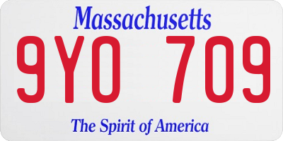 MA license plate 9YO709