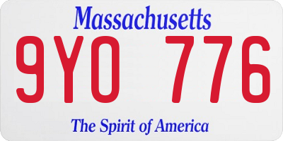 MA license plate 9YO776