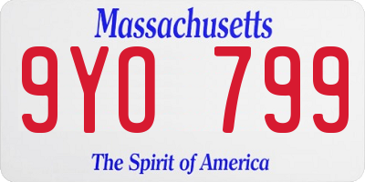 MA license plate 9YO799