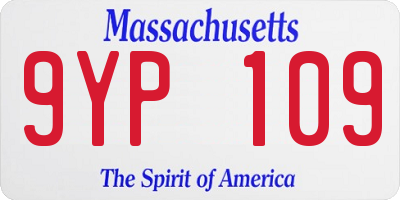 MA license plate 9YP109