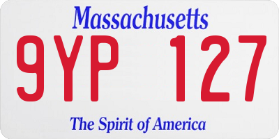MA license plate 9YP127
