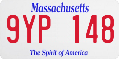 MA license plate 9YP148