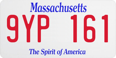 MA license plate 9YP161