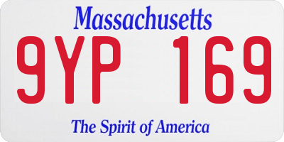 MA license plate 9YP169