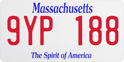MA license plate 9YP188