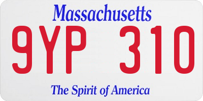 MA license plate 9YP310