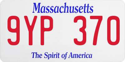 MA license plate 9YP370