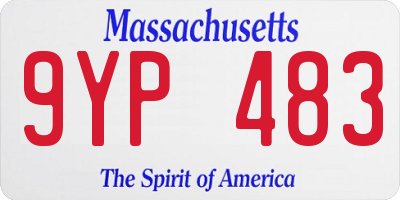 MA license plate 9YP483