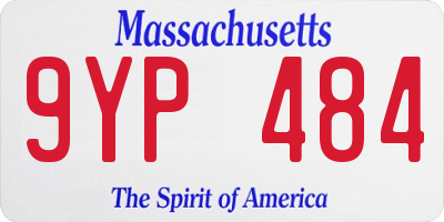 MA license plate 9YP484