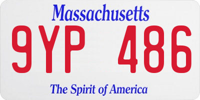 MA license plate 9YP486