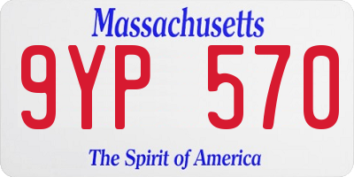 MA license plate 9YP570