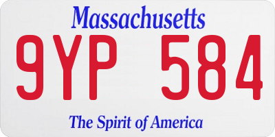 MA license plate 9YP584