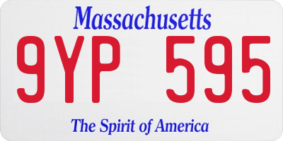 MA license plate 9YP595