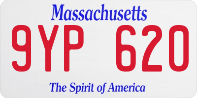 MA license plate 9YP620