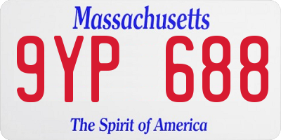 MA license plate 9YP688