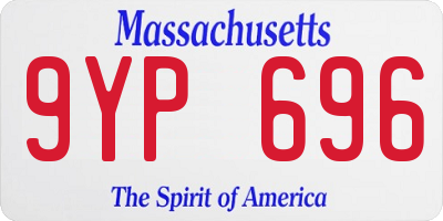 MA license plate 9YP696