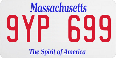 MA license plate 9YP699