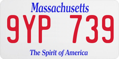 MA license plate 9YP739