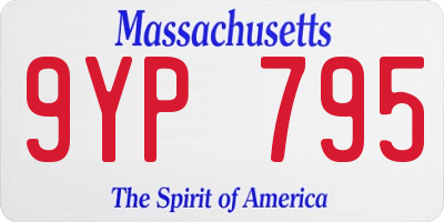 MA license plate 9YP795