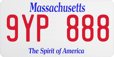 MA license plate 9YP888