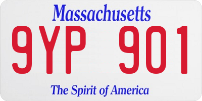 MA license plate 9YP901