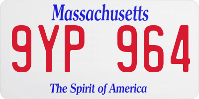 MA license plate 9YP964