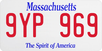 MA license plate 9YP969