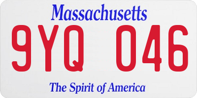 MA license plate 9YQ046