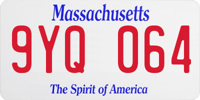 MA license plate 9YQ064