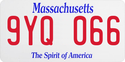 MA license plate 9YQ066