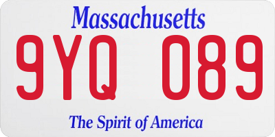 MA license plate 9YQ089