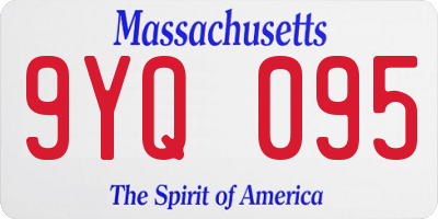 MA license plate 9YQ095