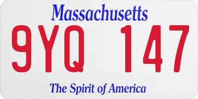 MA license plate 9YQ147