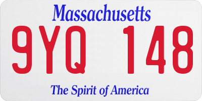 MA license plate 9YQ148