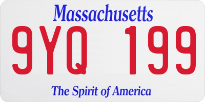 MA license plate 9YQ199