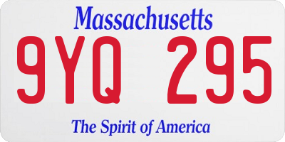 MA license plate 9YQ295