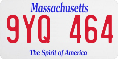MA license plate 9YQ464