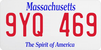 MA license plate 9YQ469