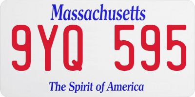 MA license plate 9YQ595