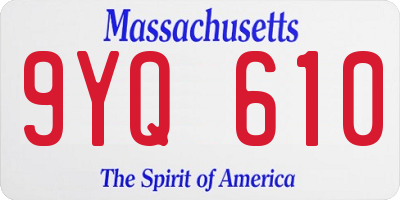 MA license plate 9YQ610