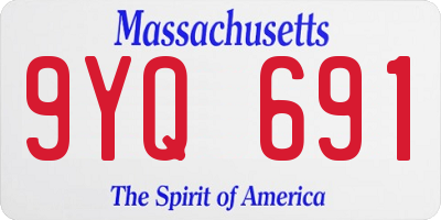 MA license plate 9YQ691