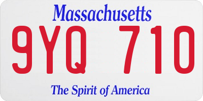 MA license plate 9YQ710