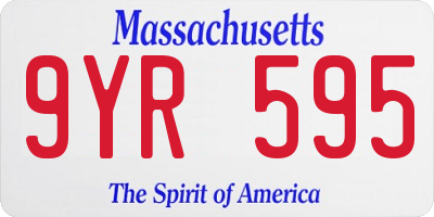 MA license plate 9YR595
