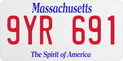 MA license plate 9YR691